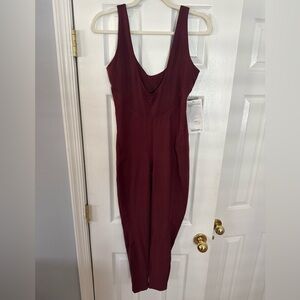 Women’s Lululemon Burgundy Skiing Bodysuit - Sleeveless Scoop Neck